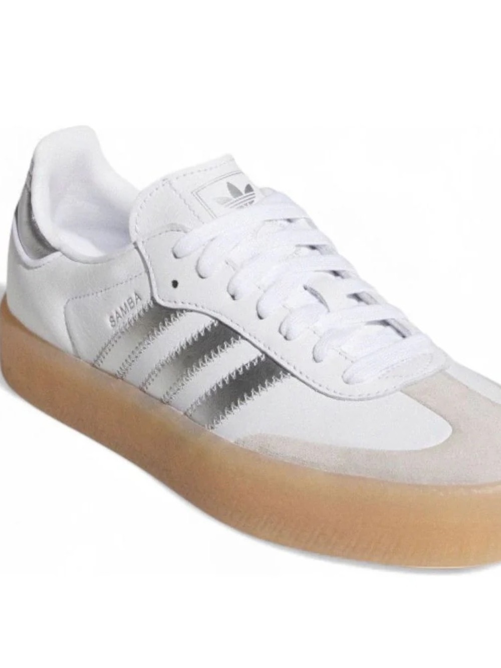 Adidas Samba  White and silver platform  Sneakers